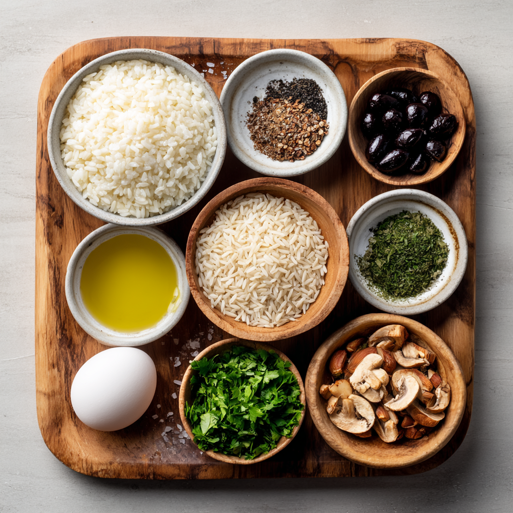 Air Fryer Vegan Risotto ingredients