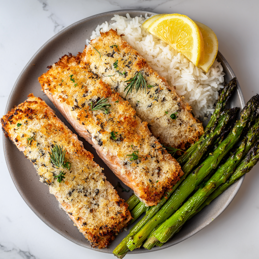 how to make Air Fryer Panko-Crusted Salmon