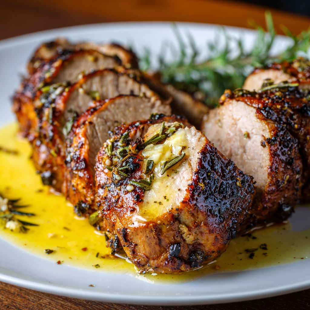 How to make Air Fryer Garlic Butter Pork Tenderloin 