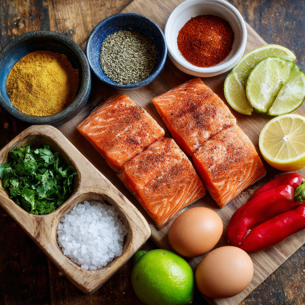 Air Fryer Cajun Salmon ingredients