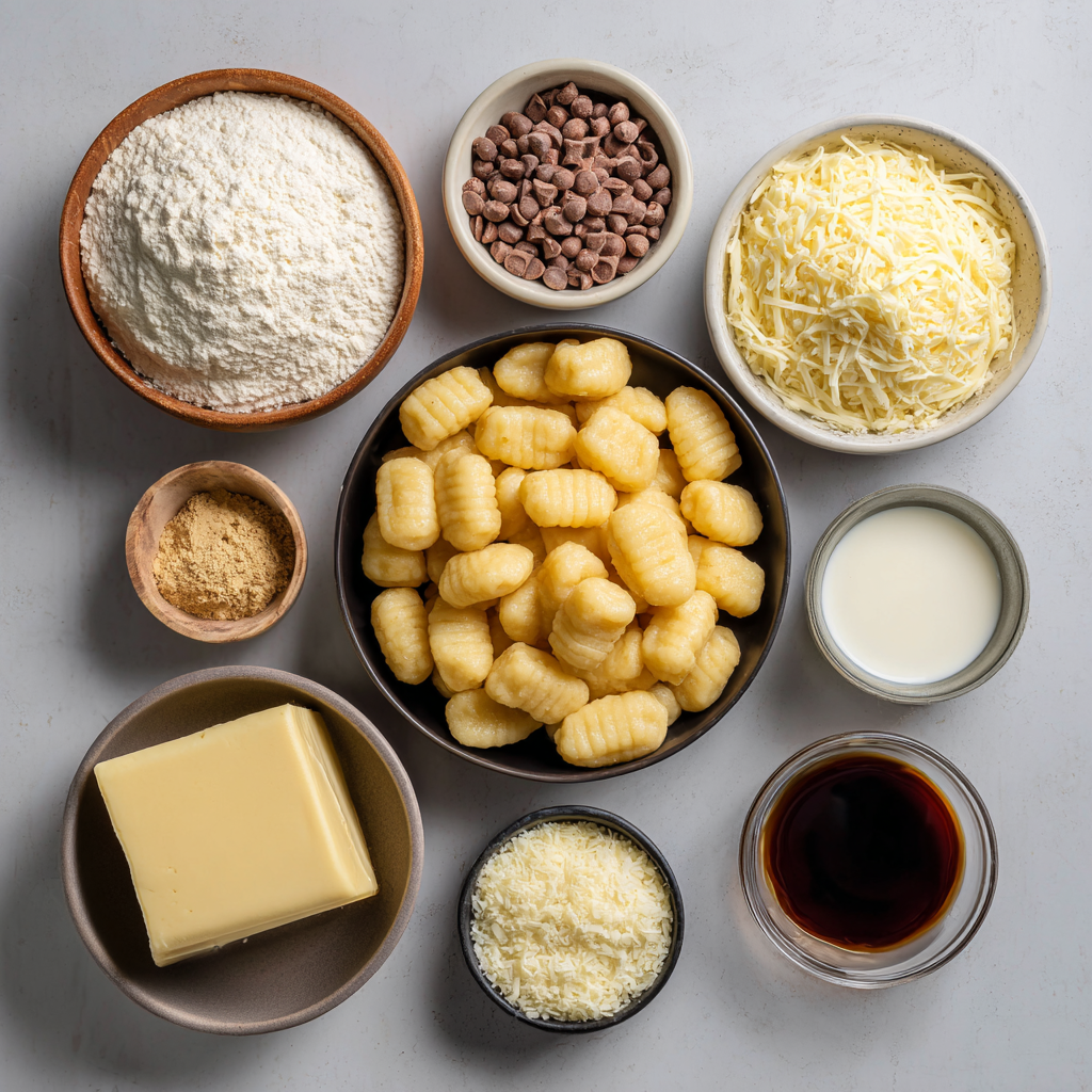 Ingredients of Air Fryer Vegan Gnocchi