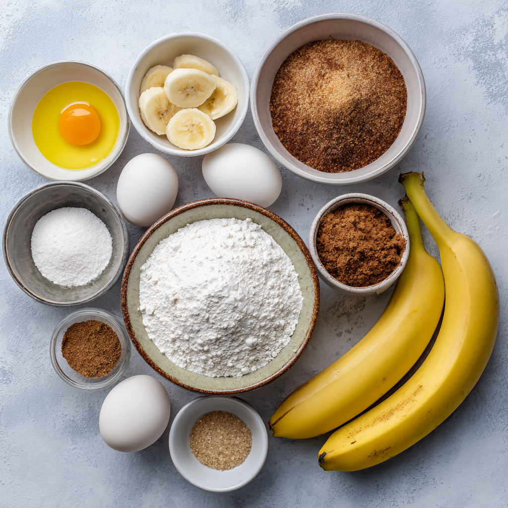 Air Fryer Banana Cake ingredients