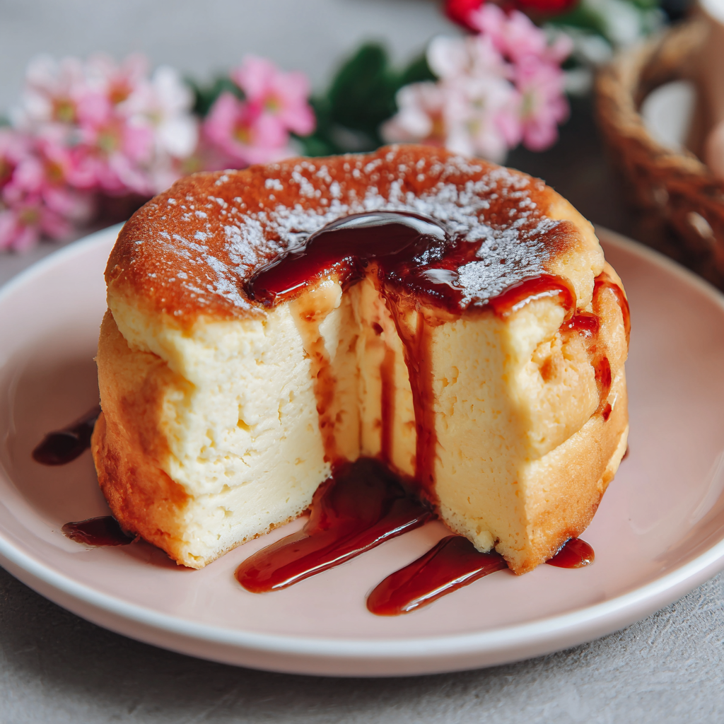 how to make Air Fryer Japanese Cheesecake