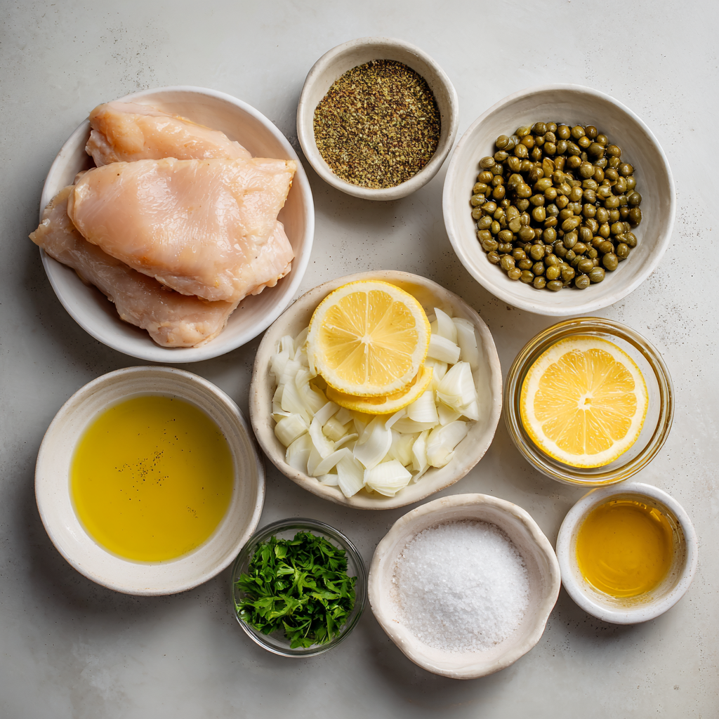 Air Fryer Chicken Piccata ingredients
