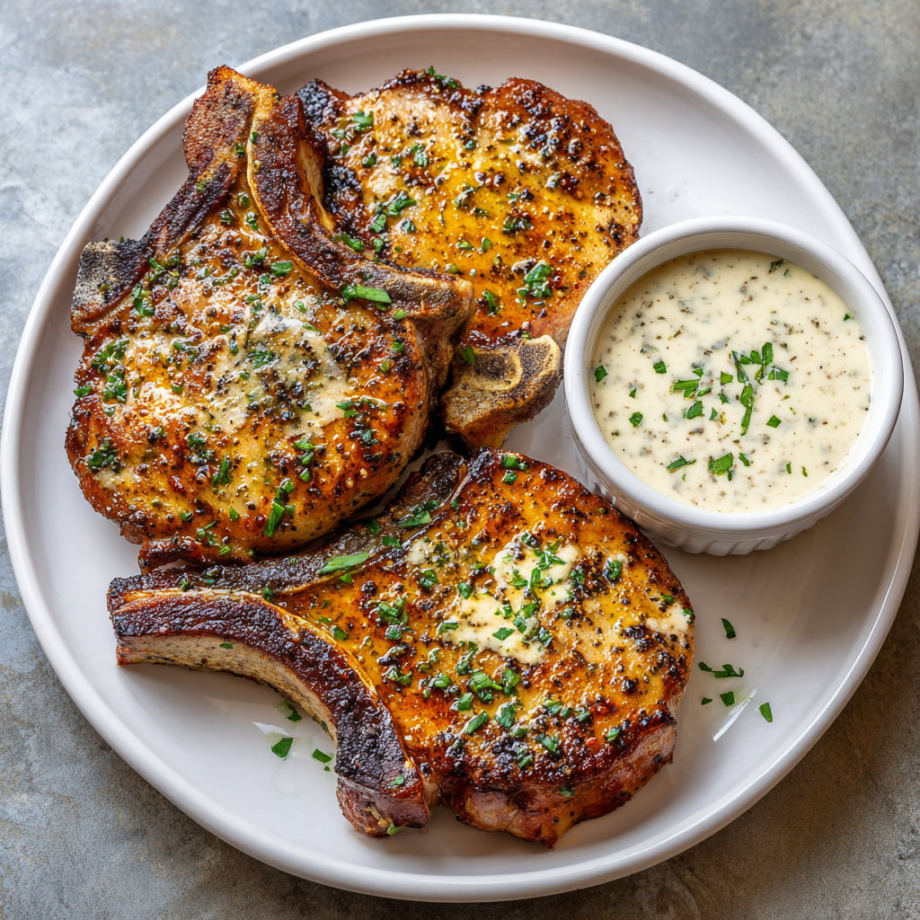 how to make Air Fryer Ranch Pork Chops