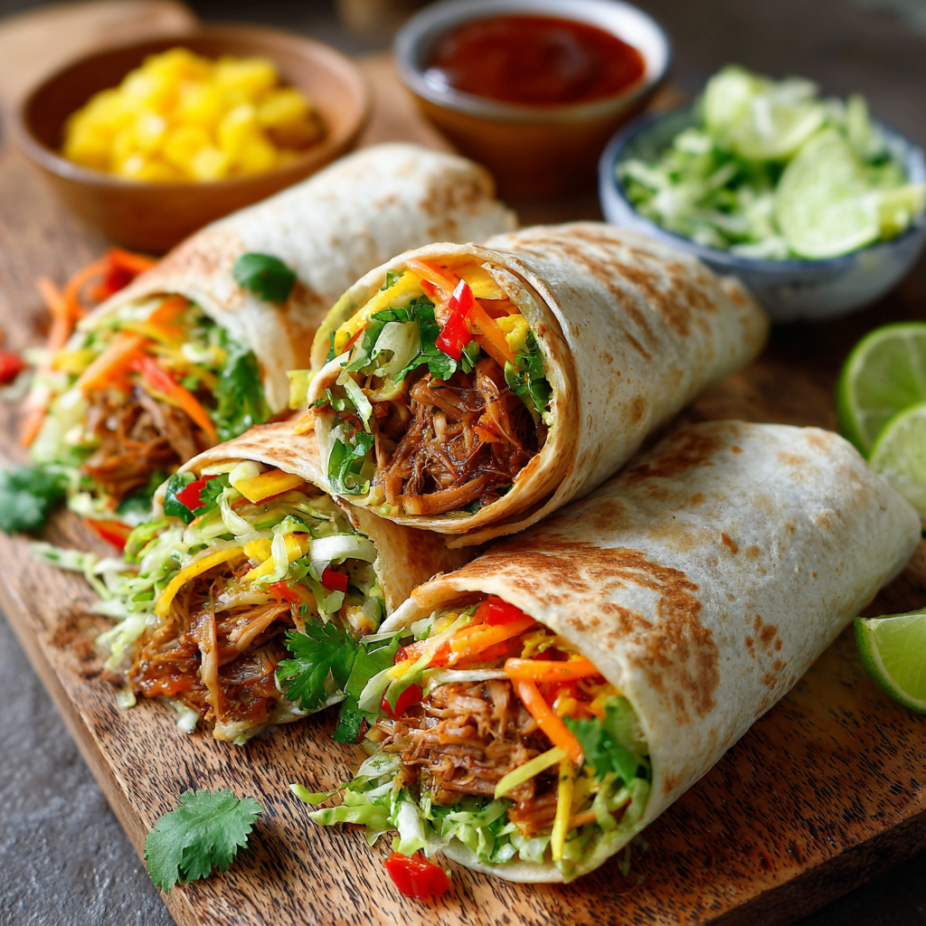 how to make Air Fryer Vegan Jerk Jackfruit Wraps