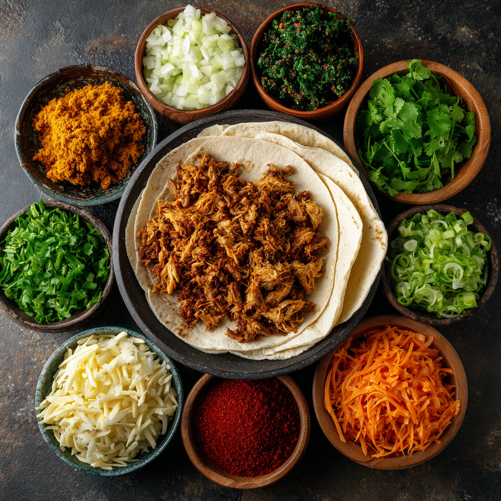 Air Fryer Vegan Jerk Jackfruit Wraps ingiredients