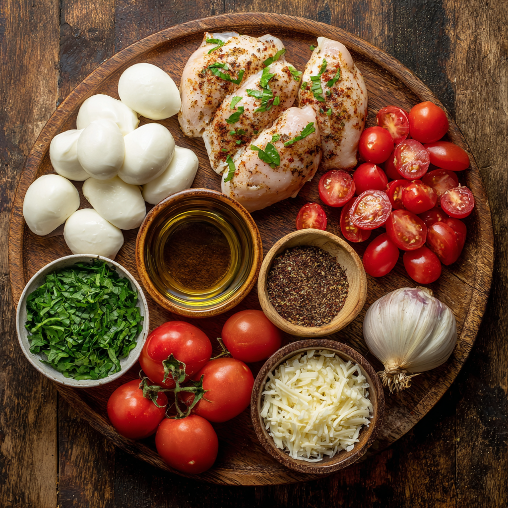 Air Fryer Tomato Mozzarella Baked Chicken ingredients