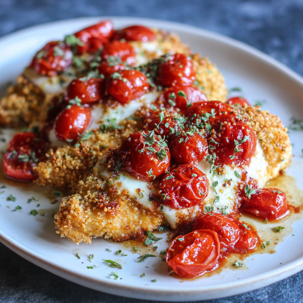 how to make Air Fryer Tomato Mozzarella Baked Chicken