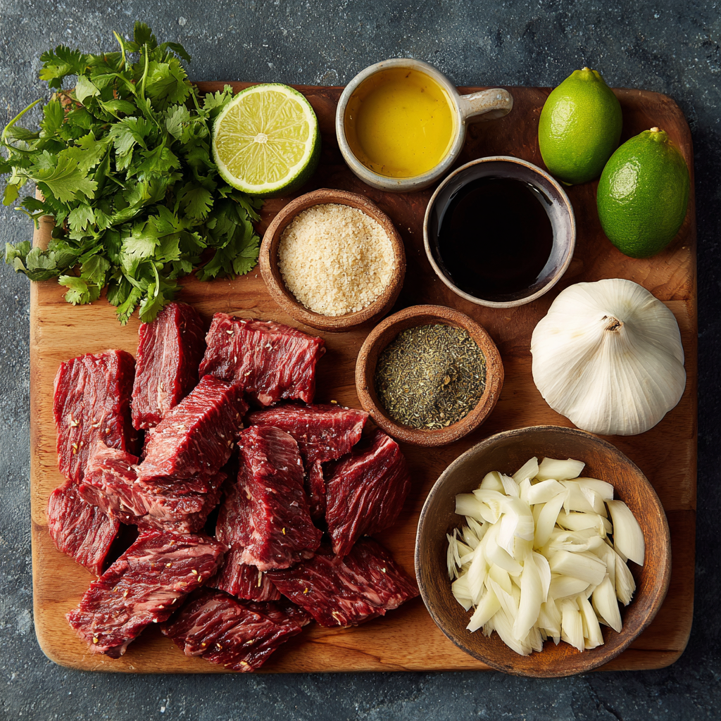 ingredients of Air Fryer Carne Asada