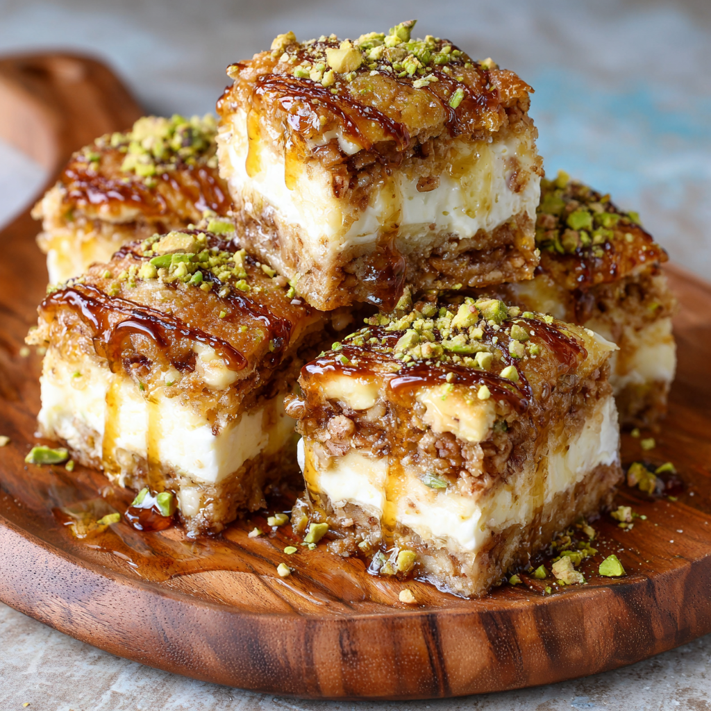 how to make Air Fryer Baklava Cheesecake Bars