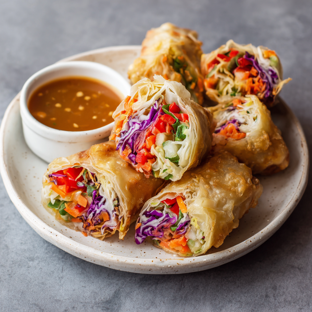 how to make Air Fryer Vegan Spring Rolls