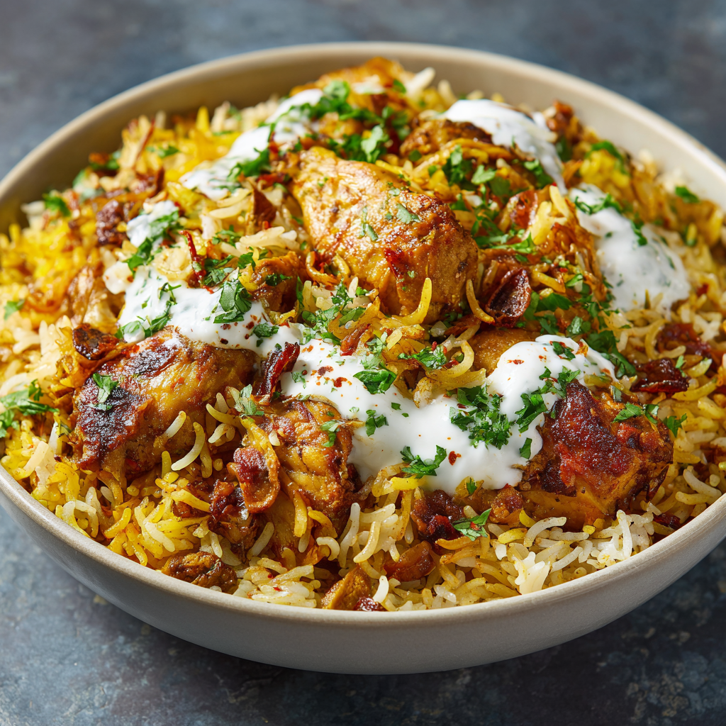 how to make Air Fryer Chicken Biryani