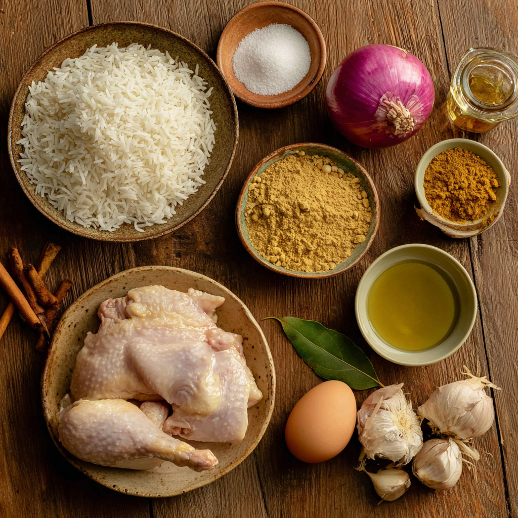 Air Fryer Chicken Biryani ingredients 
