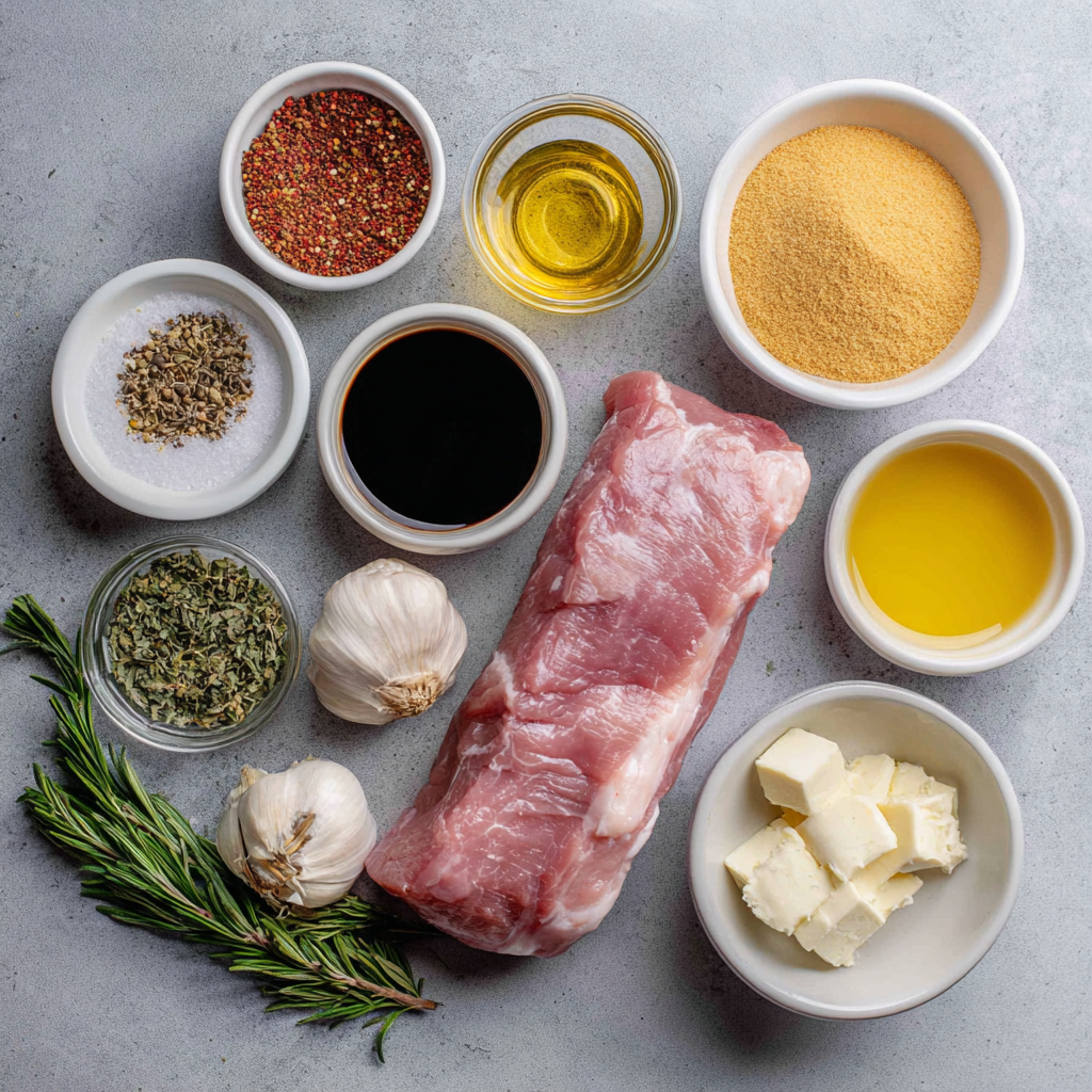 ingredients of Air Fryer Crockpot Pork Tenderloin