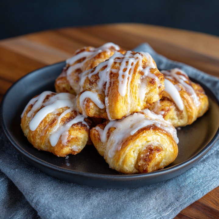 how to make Air Fryer Croissant Cinnamon Rolls