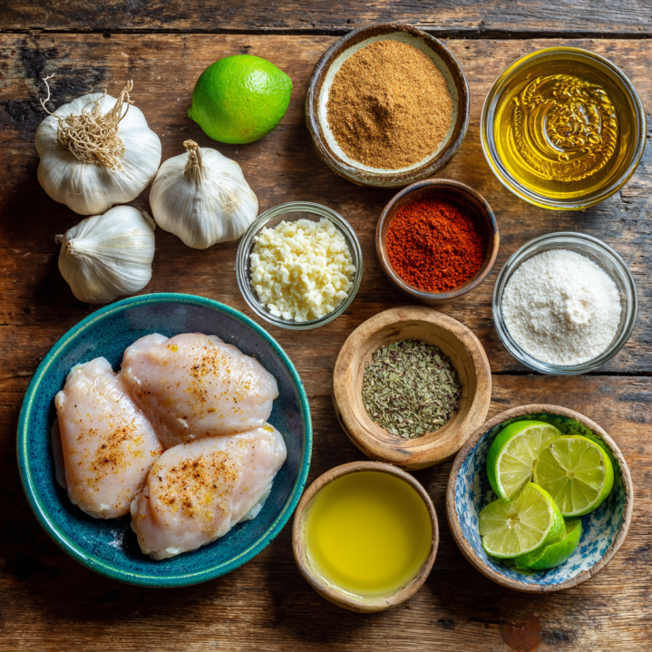 Air Fryer Garlic Lime Chicken ingredients