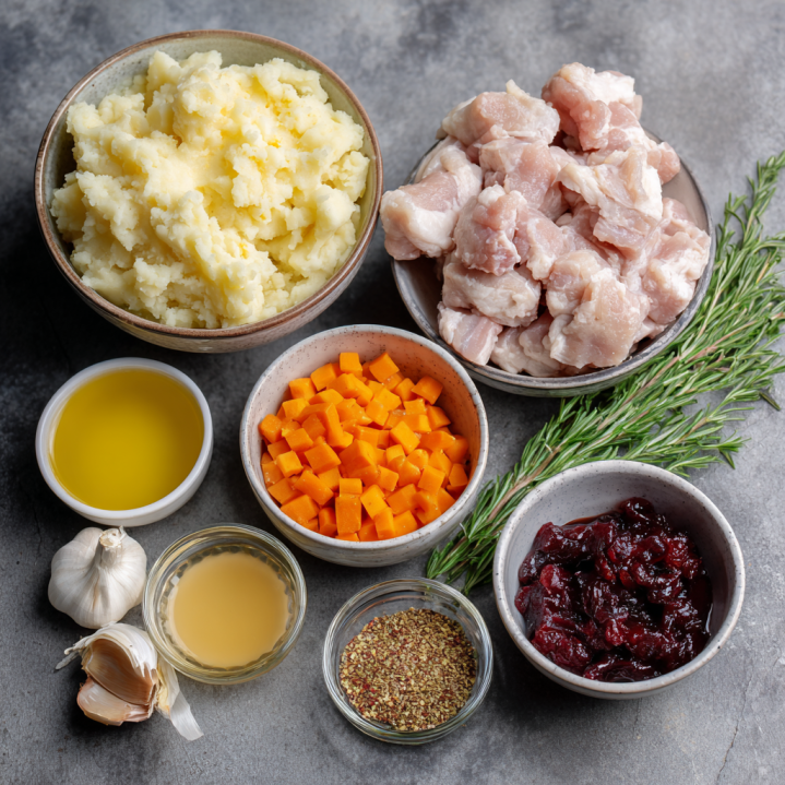 Air Fryer Pork Shepherd’s Pie ingredients