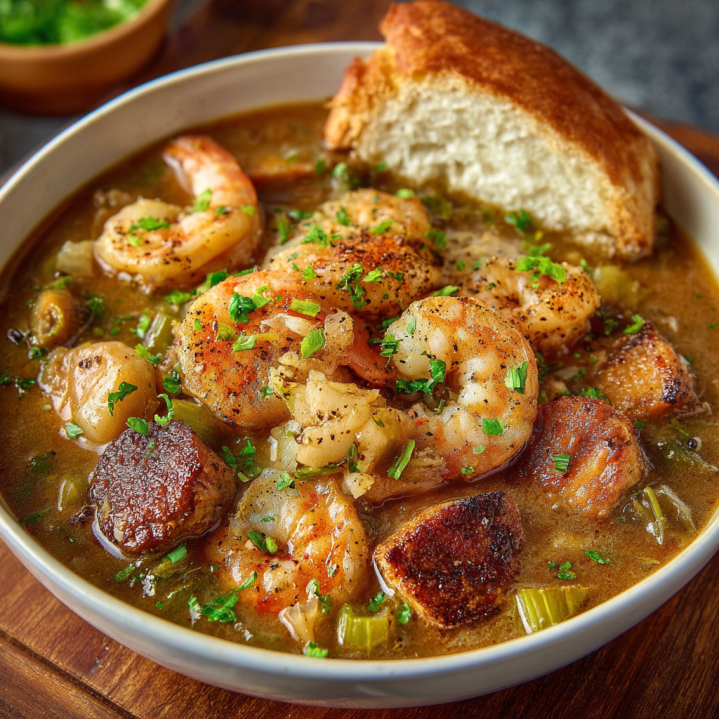How to make Air Fryer New Orleans Seafood Gumbo