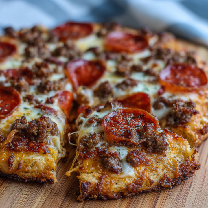 how to make Air Fryer Meat Lover’s Pizza