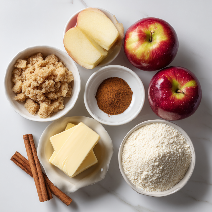 Air Fryer Apple Cinnamon Crumble Bars ingredients