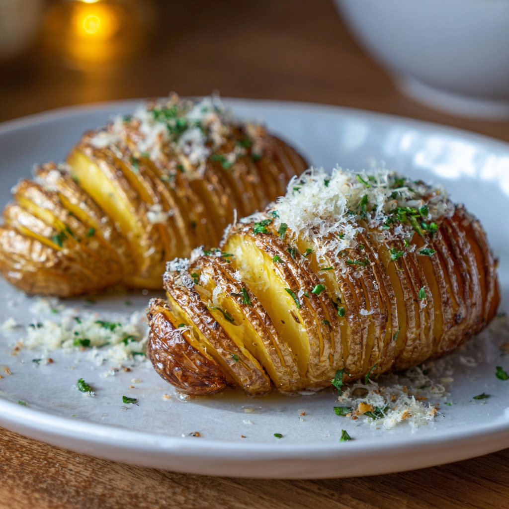 how to make Air Fryer Hasselback Potatoes