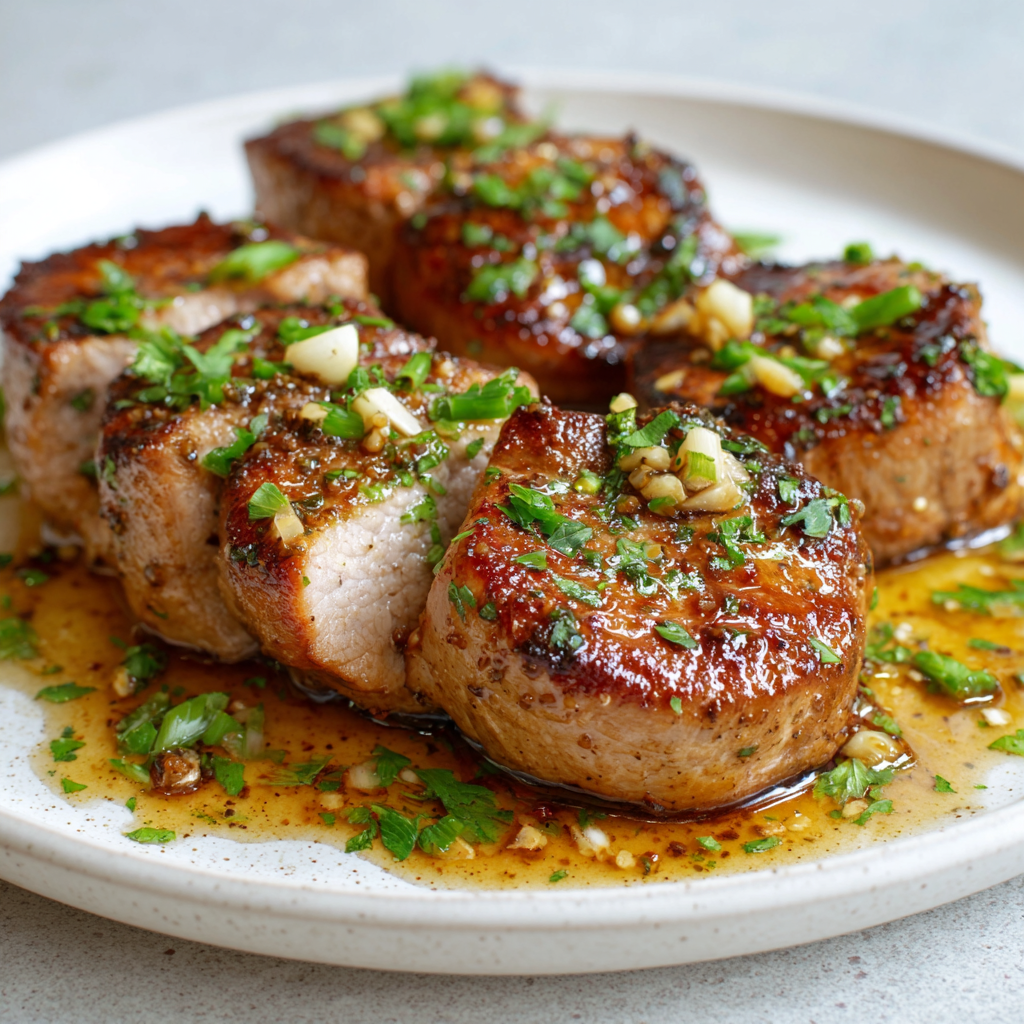 how to make Air Fryer Garlic Butter Pork Medallions