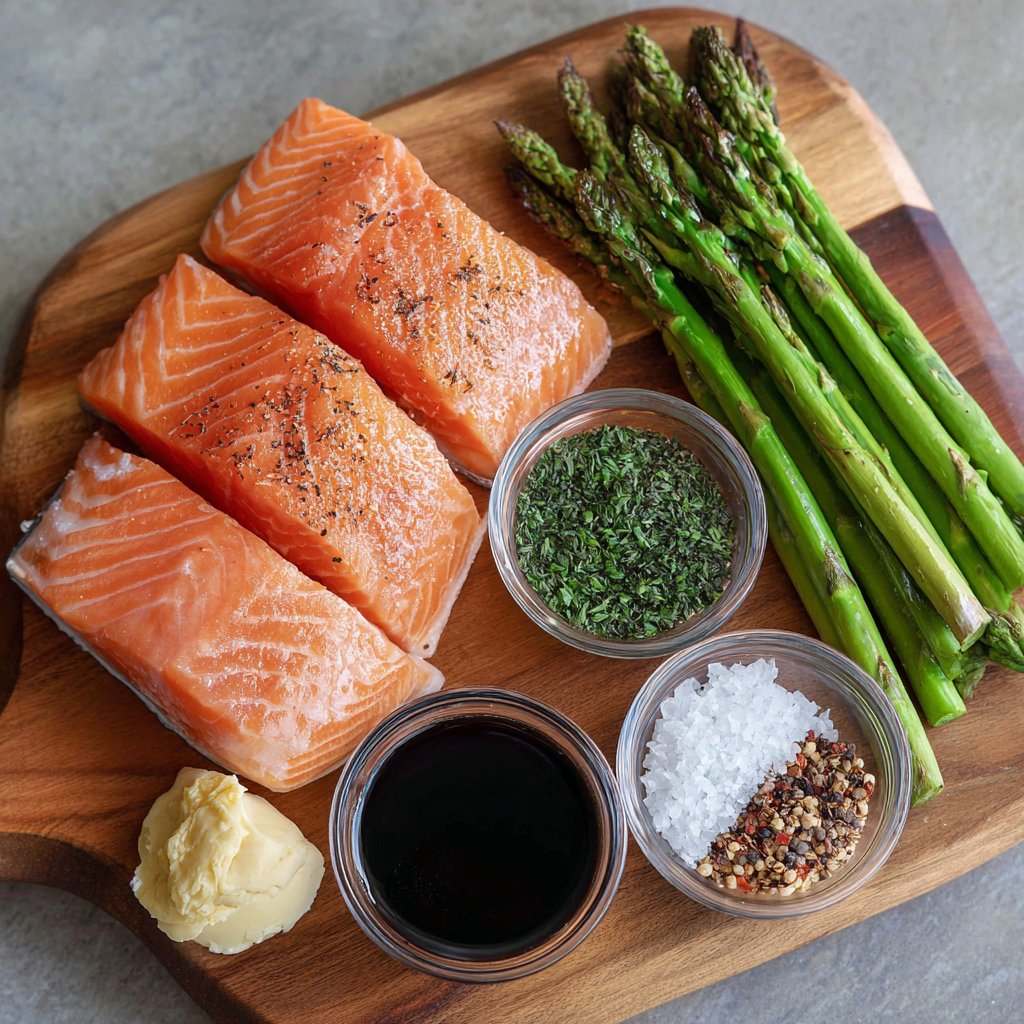 ingredients of Air Fryer Sous Vide Salmon