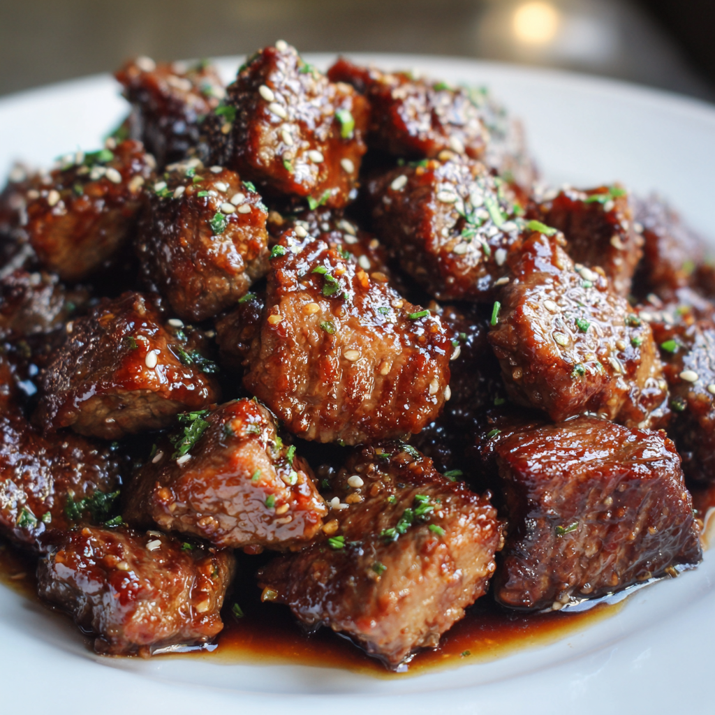 how to make Air Fryer Teriyaki Steak Bites