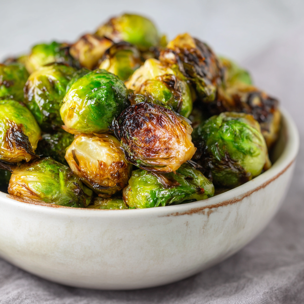 Air Fryer Brussels Sprouts with Honey Balsamic