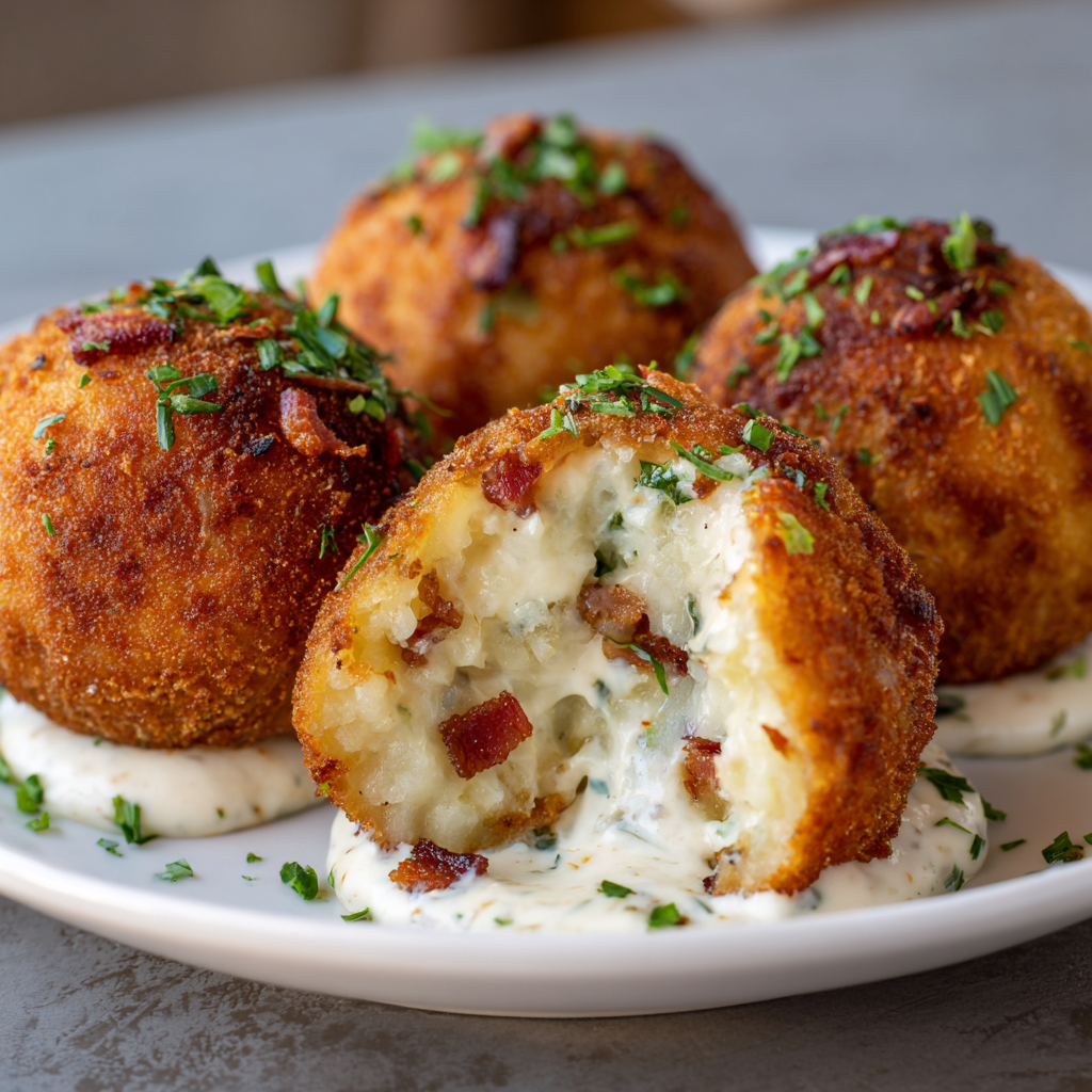 how to make Air Fryer Mashed Potato Stuffed Balls