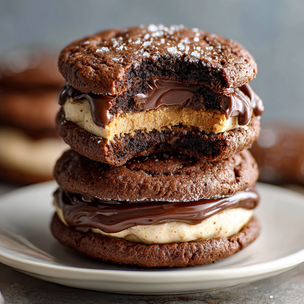 Air Fryer Chocolate Peanut Butter Stuffed Cookies instructions