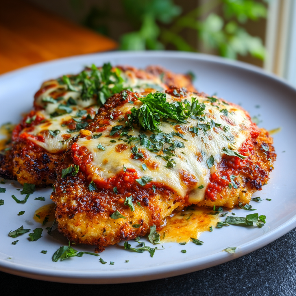 how to make Air Fryer Keto Chicken Parmesan