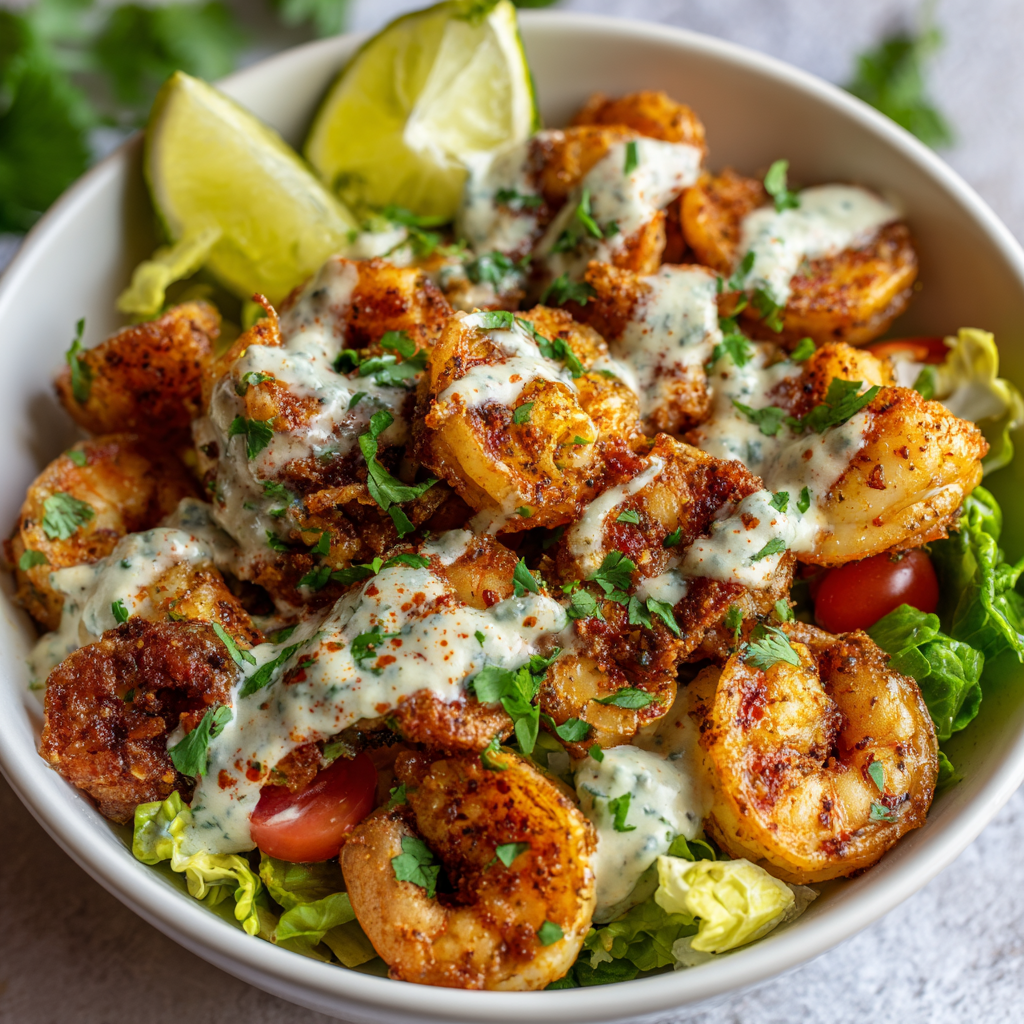 how to make Air Fryer Cajun Shrimp Bowl