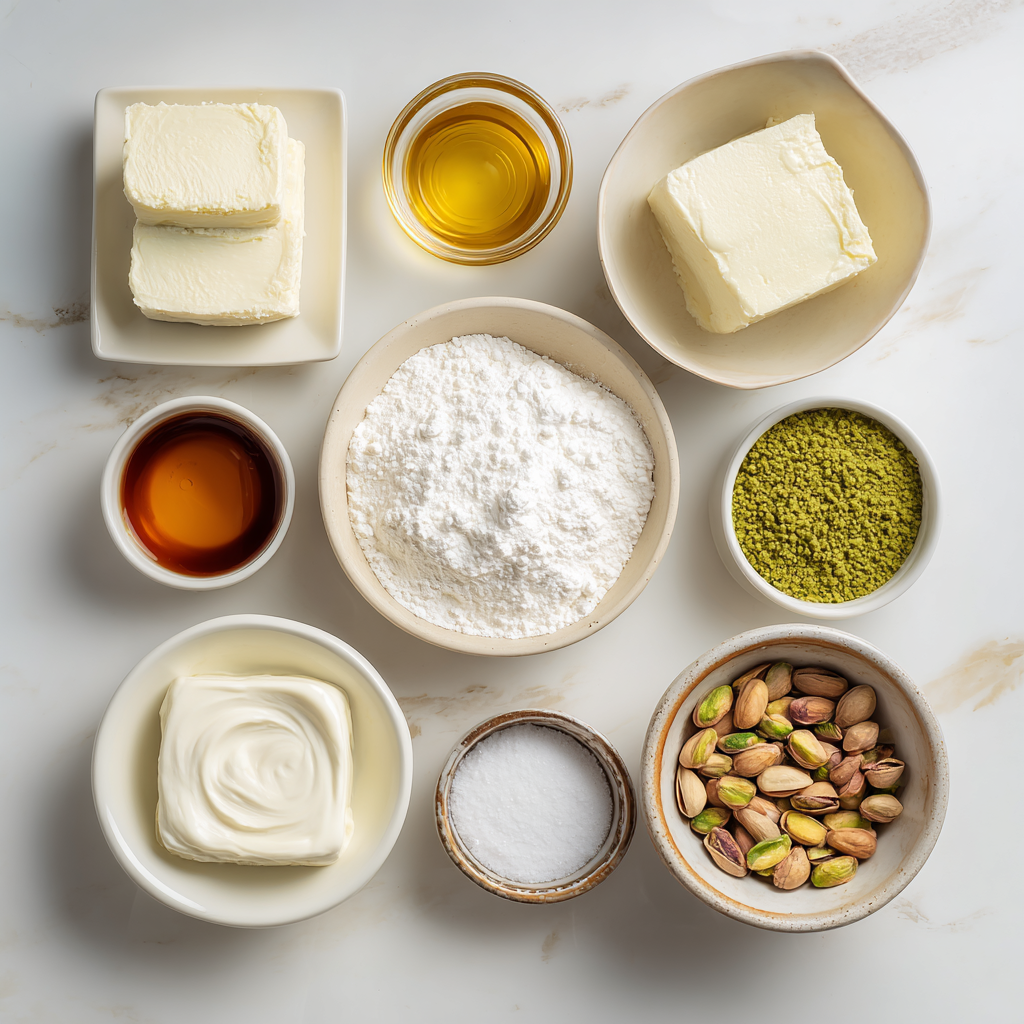 Air Fryer Pistachio Cream Cheese Rolls ingredients