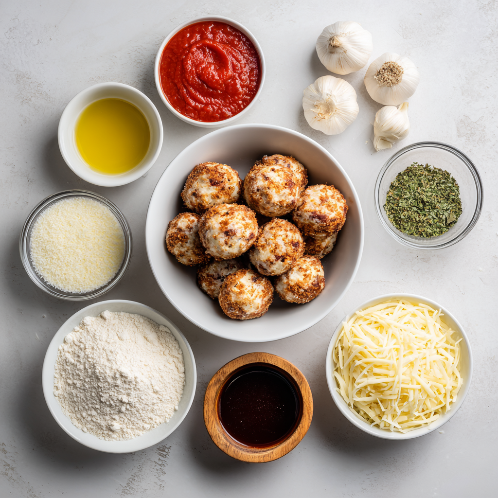 Air Fryer Chicken Parmesan Meatballs ingrdients