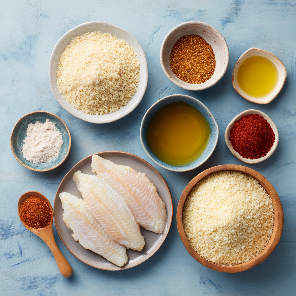Air Fryer Parmesan Crusted Tilapia ingredients