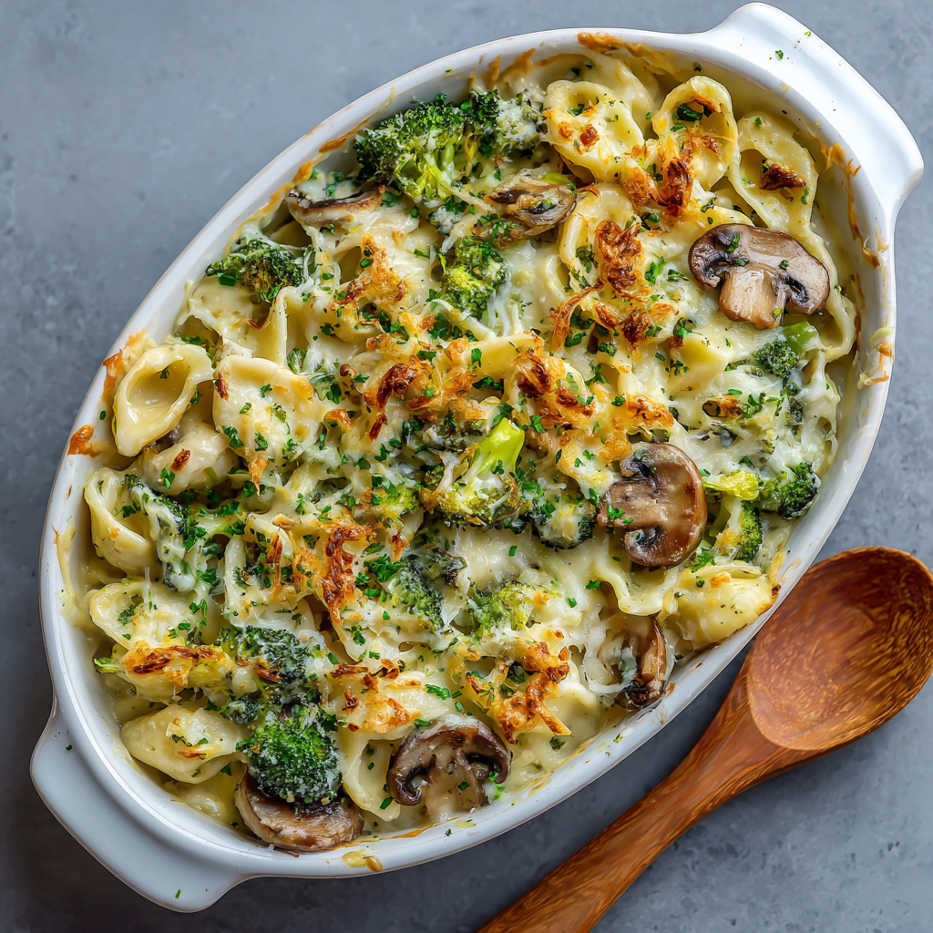 How to make Air Fryer Vegan Garlic Alfredo Veggie Bake