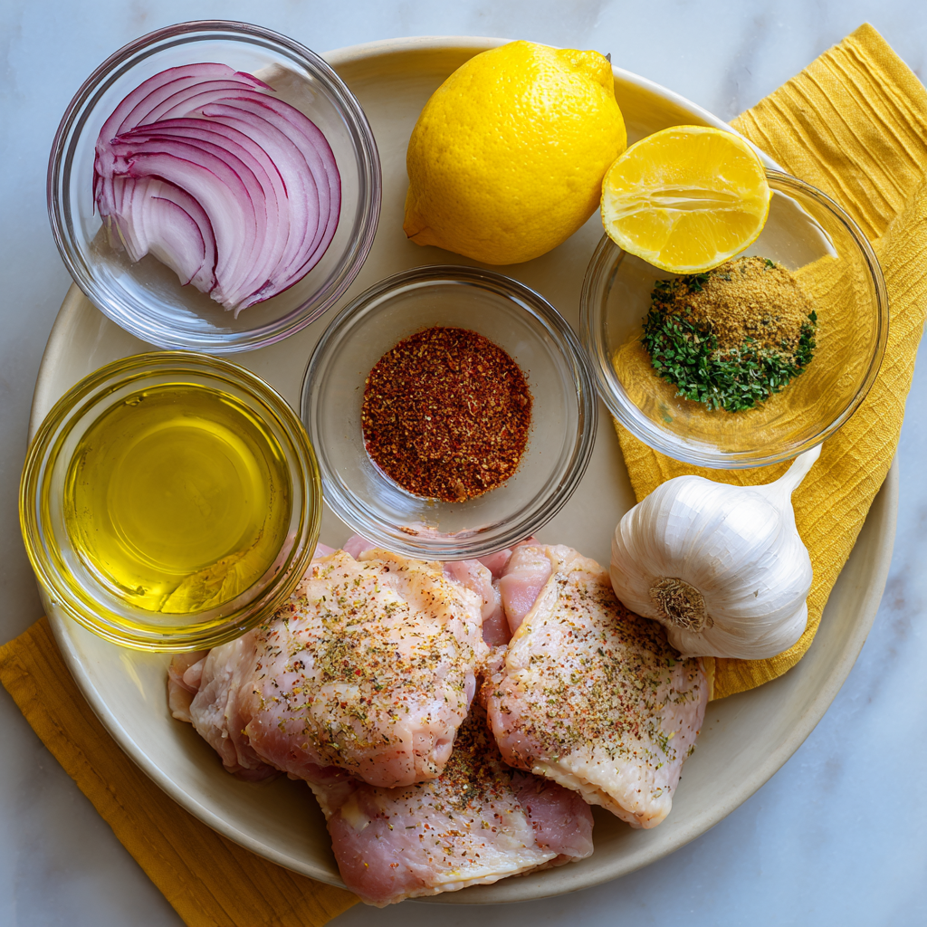 Air Fryer Crispy Lemon Pepper Chicken Thighs ingredients