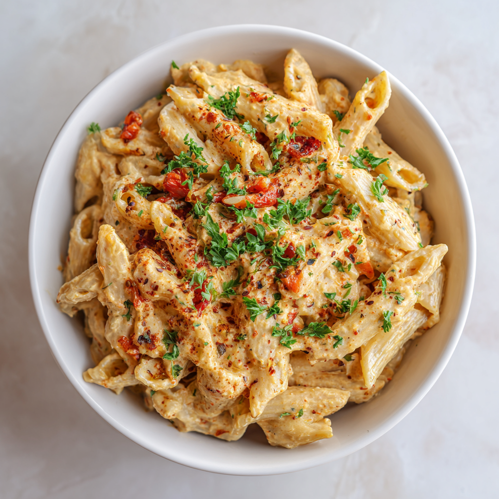 how to prepare Air Fryer Vegan Creamy Cajun Garlic Pasta