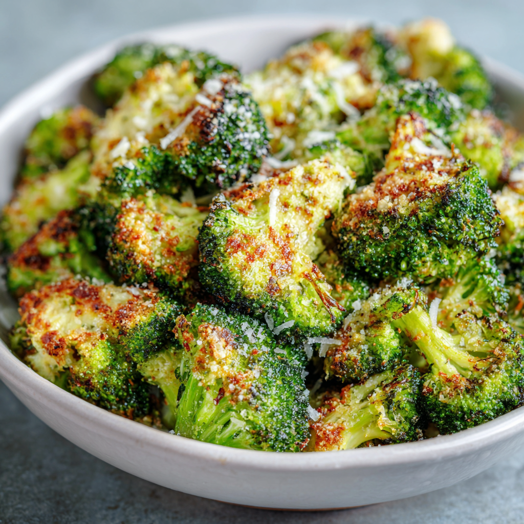 Air Fryer Garlic Parmesan Broccoli