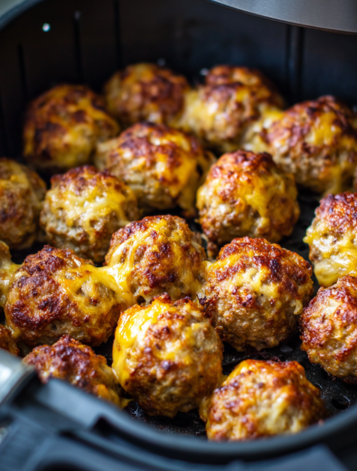 Air Fryer Cheeseburger Meatballs