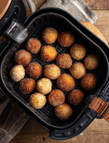 Air Fryer Chocolate Churro Donut Holes