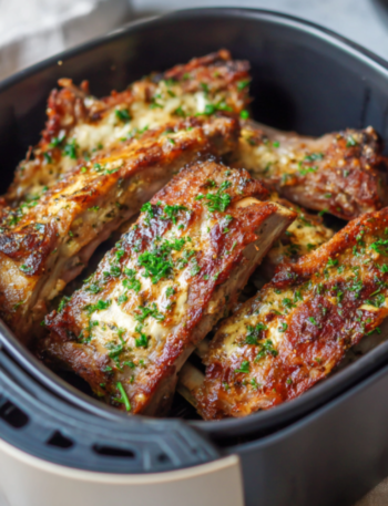 Air Fryer Creamy Garlic Ribs