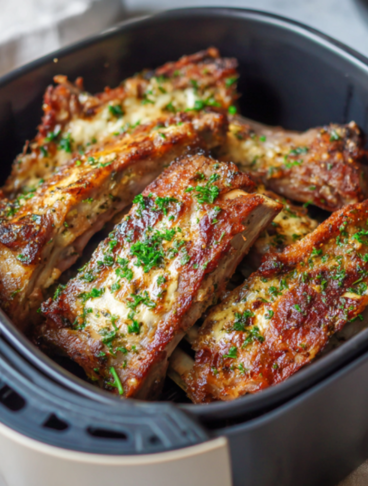 Air Fryer Creamy Garlic Ribs