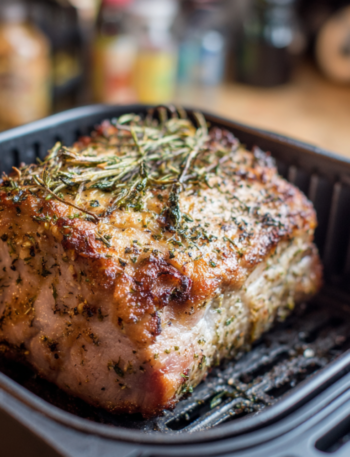 Air Fryer Garlic Herb Pork Loin Roast