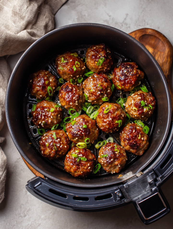 Air Fryer Korean Beef Meatballs