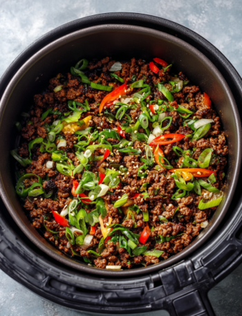 Air Fryer Korean Ground Beef Bowls