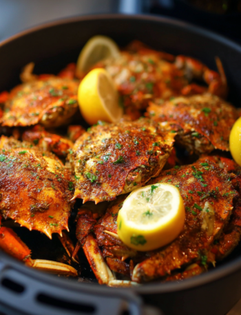 Air Fryer Lemon Herb Crab