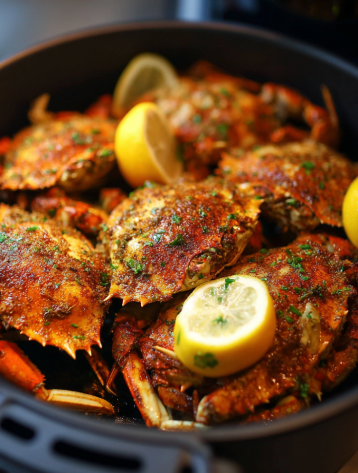 Air Fryer Lemon Herb Crab